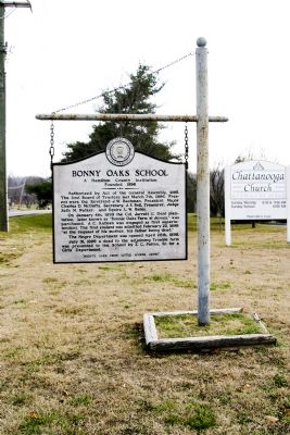 Bonny Oaks School Marker image. Click for full size.