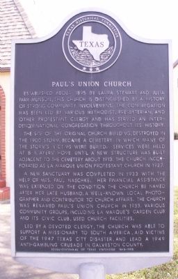 Paul's Union Church Marker image. Click for full size.