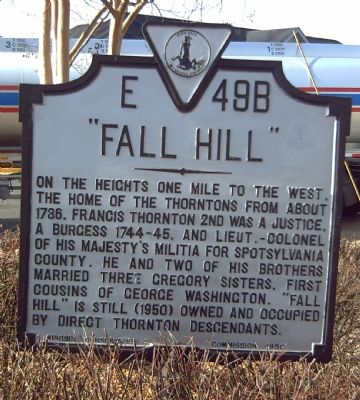 "Fall Hill" Marker. Click for full size. "Fall Hill" Marker image. Click for full size.