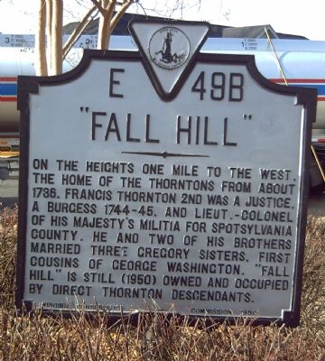 "Fall Hill" Marker image. Click for full size.