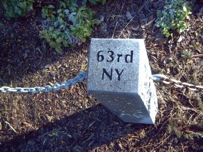 63rd New York (Irish Brigade) Marker. Click for full size. 63rd New York (Irish Brigade) Marker image. Click for full size.