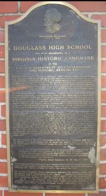 Douglass High School Marker image. Click for full size.