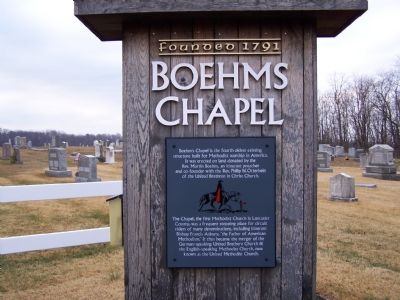 Founded 1791 Boehms Chapel Marker image. Click for full size.