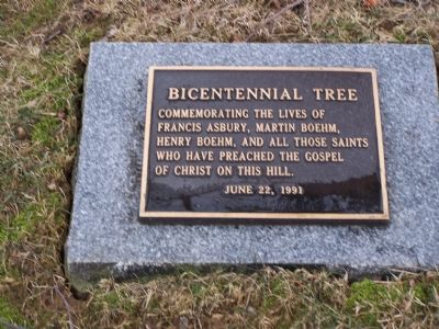 Commemorative Plaque in Boehm's Chapel Cemetery image. Click for full size.