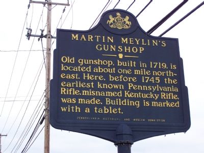 Martin Meylin's Gunshop Marker image. Click for full size.