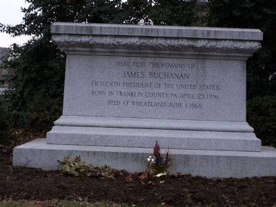 James Buchanan' Tomb. Click for full size. James Buchanan' Tomb image. Click for full size.