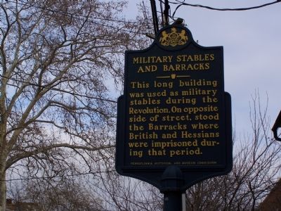 Military Stables and Barracks Marker. Click for full size. Military Stables and Barracks Marker image. Click for full size.