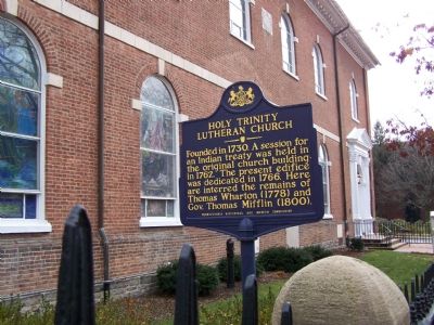 Holy Trinity Lutheran Church Marker image. Click for full size.