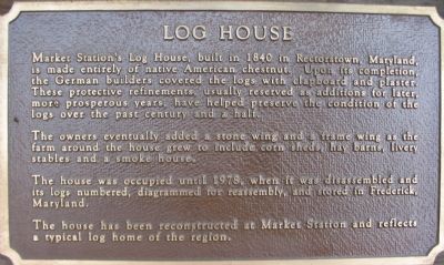 Log House Marker image. Click for full size.