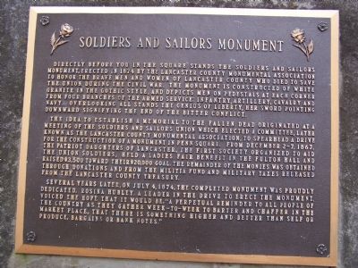 Soldiers and Sailors Monument Marker image. Click for full size.
