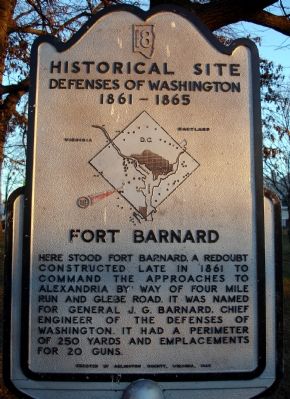 Fort Barnard Marker image. Click for full size.