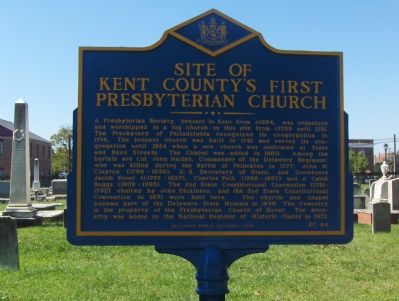 Site of Kent County's First Presbyterian Church Marker image. Click for full size.