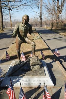 Thomas Paine Monument at head of Prince Street in Historical Bordentown, NJ. Click for full size. Thomas Paine Monument at head of Prince Street in Historical Bordentown, NJ image. Click for full size.