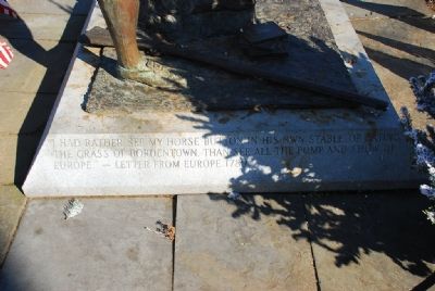 Southwest face of Thomas Paine Monument Marker Base. Click for full size. Southwest face of Thomas Paine Monument Marker Base image. Click for full size.