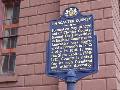Lancaster County Marker. Click for full size. Lancaster County Marker image. Click for full size.