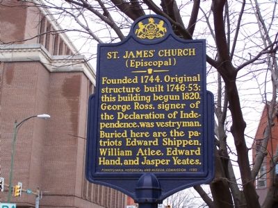 St. James' Church (Episcopal) Marker image. Click for full size.