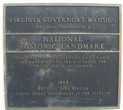 Virginia Governor's Mansion. Click for full size. Virginia Governor's Mansion image. Click for full size.