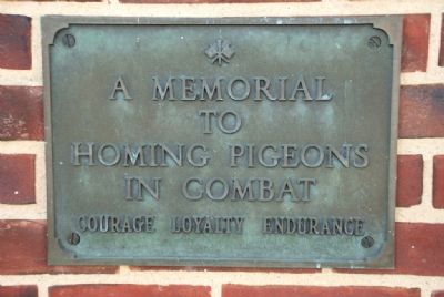 Tribute to Combat Pigeons Marker. Click for full size. Tribute to Combat Pigeons Marker image. Click for full size.