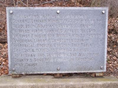 At Rockford near here lived & died General Edward Hand, M.D. Marker image. Click for full size.