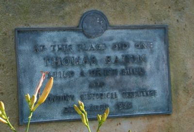 Eatontown Grist Mill Marker. Click for full size. Eatontown Grist Mill Marker image. Click for full size.