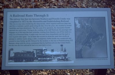 A Railroad Runs Through It Marker image. Click for full size.
