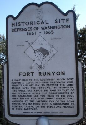 Fort Runyon Marker. Click for full size. Fort Runyon Marker image. Click for full size.