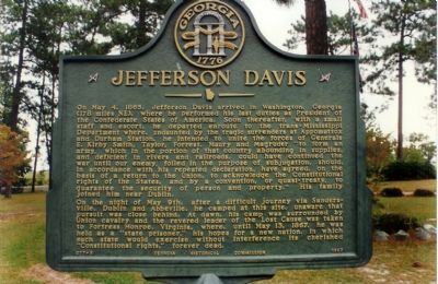 Jefferson Davis Marker image. Click for full size.