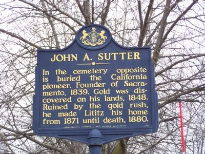John A. Sutter Marker image. Click for full size.