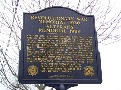 Revolutionary War Memorial 1930 Veterans Memorial 1999 Marker image. Click for full size.