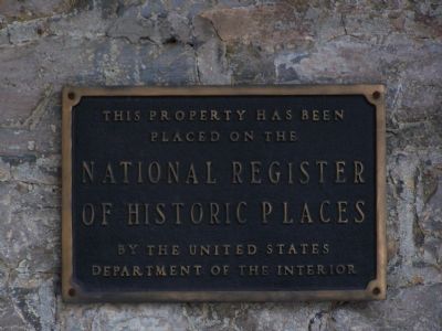 National Register of Historic Places marker on building.. Click for full size. National Register of Historic Places marker on building. image. Click for full size.