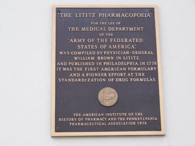 The Lititz Pharmacopoeia Marker image. Click for full size.