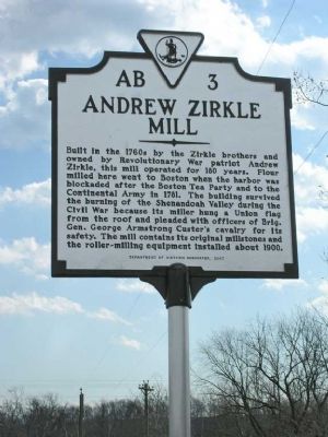 ANDREW ZIRKLE MILL Marker image. Click for full size.