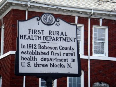 First Rural Health Department Marker image. Click for full size.
