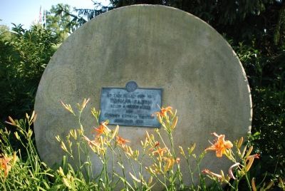 Grist Mill Marker on Mill Stone. Click for full size. Grist Mill Marker on Mill Stone image. Click for full size.