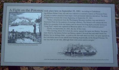 A Fight on the Potomac Marker image. Click for full size.