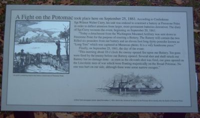 A Fight on the Potomac Marker. Click for full size. A Fight on the Potomac Marker image. Click for full size.