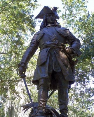 General James E. Oglethorpe Statue in Savannah image. Click for full size.