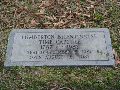 Lumberton Bicentennial Time Capsule, 1787–1987 image. Click for full size.