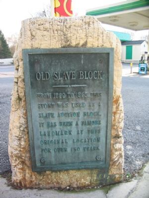 Old Slave Block Marker image. Click for full size.