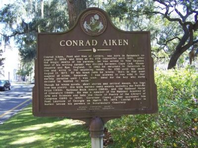 Conrad Aiken Marker. Click for full size. Conrad Aiken Marker image. Click for full size.