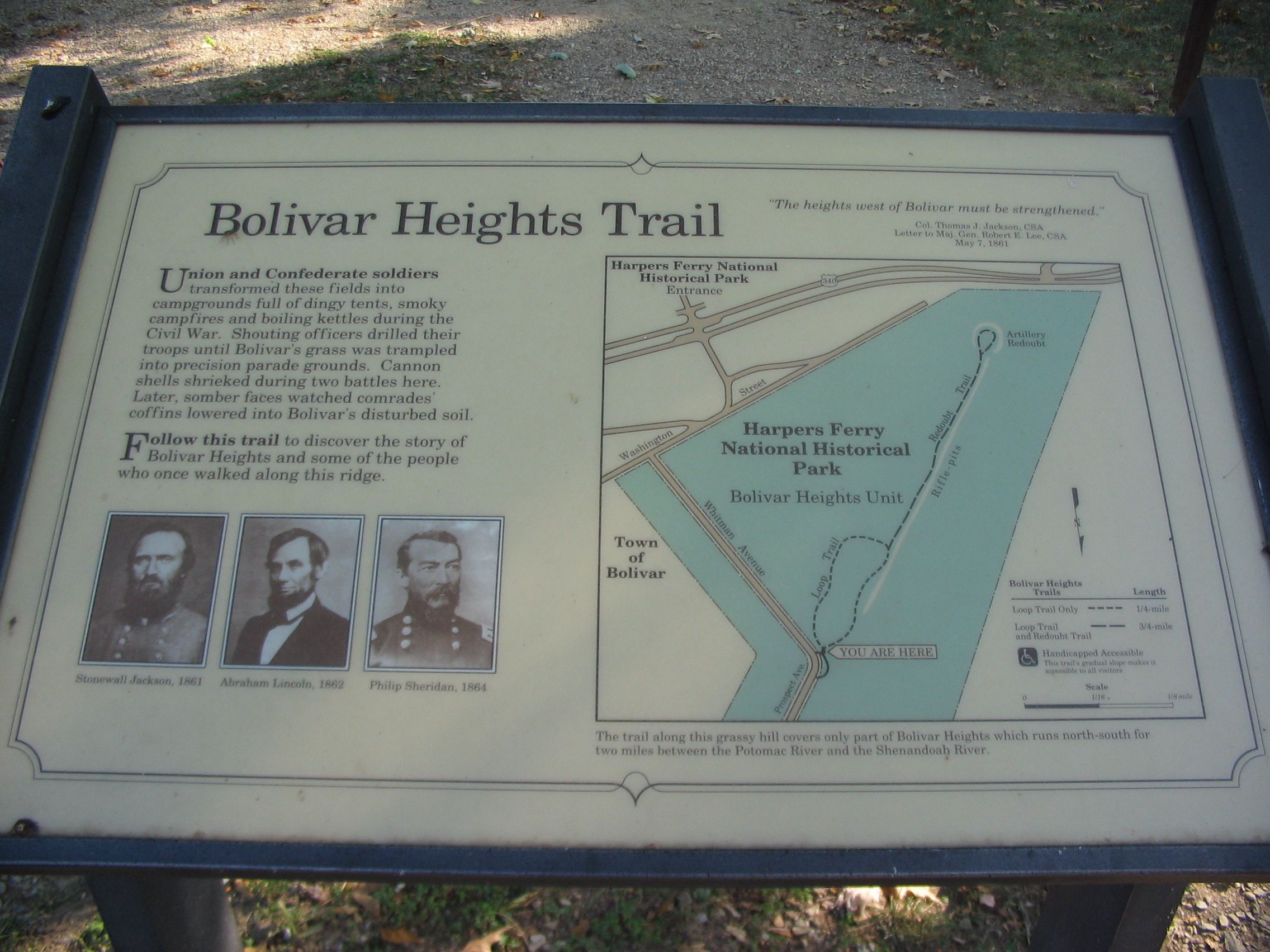 Bolivar Heights Trail Marker