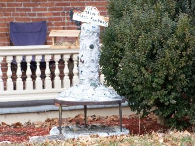 Whimsical piece of art in the yard at site of Stiegel Glass Factory. image. Click for full size.