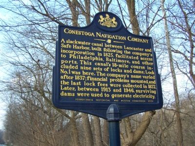 Conestoga Navigation Company Marker. Click for full size. Conestoga Navigation Company Marker image. Click for full size.