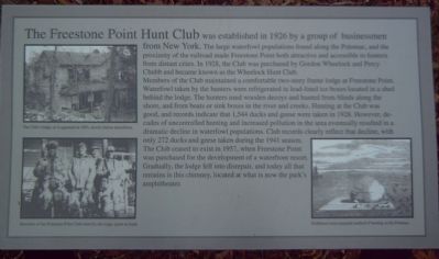 The Freestone Point Hunt Club Marker image. Click for full size.