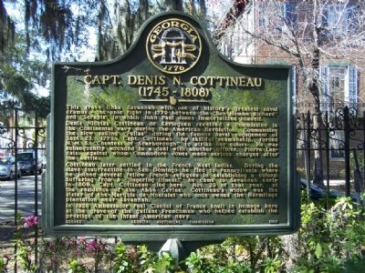 Capt. Denis N. Cottineau (1745-1808) Marker. Click for full size. Capt. Denis N. Cottineau (1745-1808) Marker image. Click for full size.