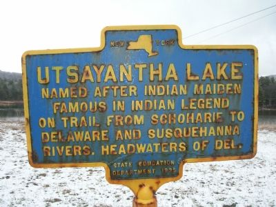 Utsayantha Lake Marker. Click for full size. Utsayantha Lake Marker image. Click for full size.