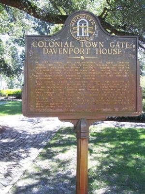 Colonial Town Gate - Davenport House Marker image. Click for more information.