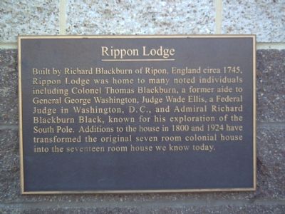 Rippon Lodge Marker. Click for full size. Rippon Lodge Marker image. Click for full size.