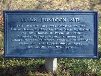 Pontoon Site Land Donation Marker image. Click for full size.