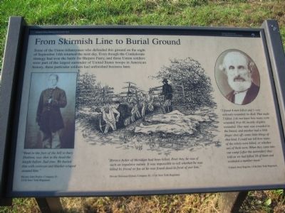 From Skirmish Line to Burial Ground Marker image. Click for full size.